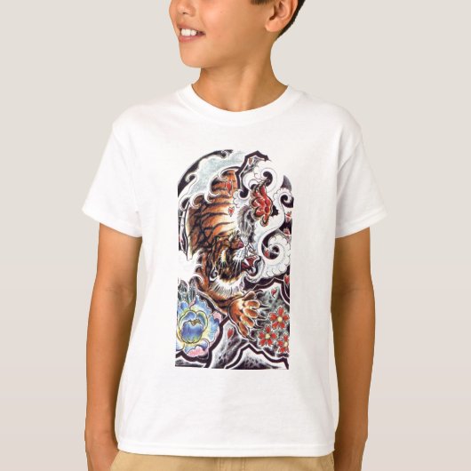 タイガー日本のタトゥー Tシャツ (正面)