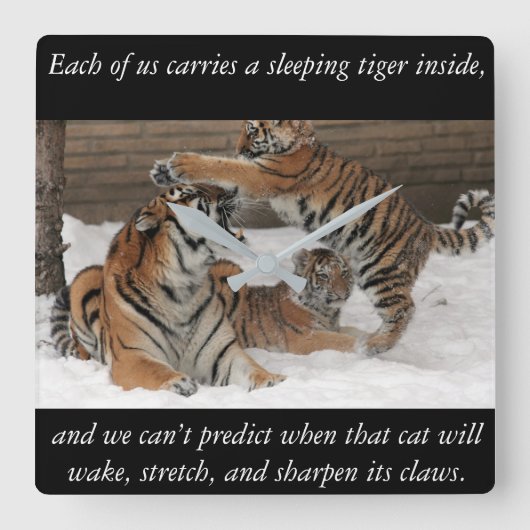 タイガー時計 スクエア壁時計 (正面)