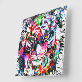 タイガー時計 |トラカラフルガーウォール時計 スクエア壁時計 (傾斜)