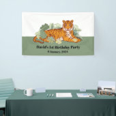 タイガー歓迎バナー、動物のジャングル 横断幕 (トレードショー)