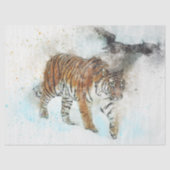 タイガー歩くアートウォーターカラーデカップージ 薄葉紙 (正面)