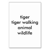 タイガー歩く読の大人のフラッシュカード テーブルナンバー (裏面)