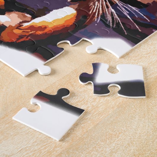 タイガー歩く ジグソーパズル (側面)