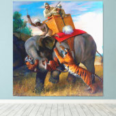 タイガー狩りブリトンリヴィエール1920 キャンバスプリント (インサイチュ (ウッドフロア))