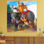 タイガー狩りブリトンリヴィエール1920 キャンバスプリント (インサイチュ (リビング))