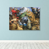 タイガー狩り, c.1616 キャンバスプリント (インサイチュ (ウッドフロア))