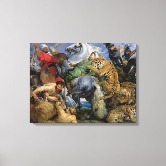 タイガー狩り, c.1616 キャンバスプリント (正面)