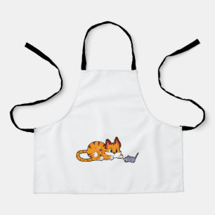 タイガー猫(マウス付き) エプロン