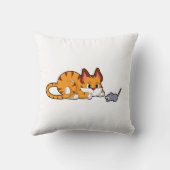 タイガー猫(マウス付き) クッション (裏面)