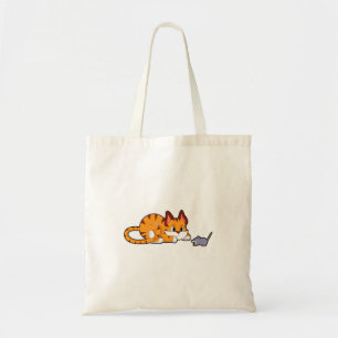 タイガー猫(マウス付き) トートバッグ