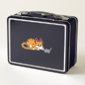 タイガー猫（マウス付き） メタルランチボックス (裏面)