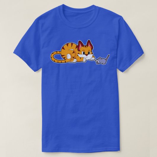 タイガー猫(マウス付き) Tシャツ (デザイン正面)