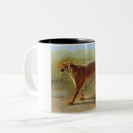 タイガー王室の・マーチング(Rosa Bonheur) ツートーンマグカップ (正面左)