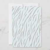 タイガー男の赤ちゃんブルー生誕通知カード 招待状 (裏面)