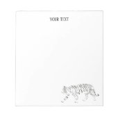 タイガー白黒パーソナライズされた ノートパッド (正面)