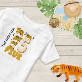 タイガー第5位かわいいパーソナライズされた トドラーTシャツ