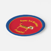 タイガー紙プレート動物の誕生日パーティー ペーパープレート (アングル)