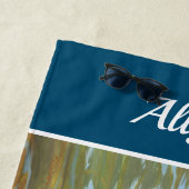 タイガー絵を描スイミング | DIY名 | オーシャンブルー ビーチタオル (インサイチュ)