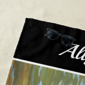 タイガー絵を描スイミング | DIY名 |黒 ビーチタオル (インサイチュ)