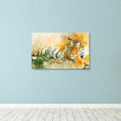 タイガー絵画ズ キャンバスプリント (インサイチュ (ウッドフロア))