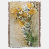 タイガー絵画ズ スローブランケット (正面縦)