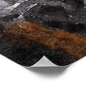 タイガー絵画ヘッドの水色 ポスター (角)