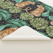 タイガー葉の：水の色ジャングルシームレス。 シェルパブランケット (3/4)