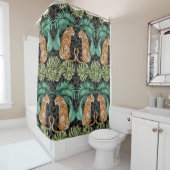 タイガー葉の:水の色ジャングルシームレス。 シャワーカーテン (インサイチュ)