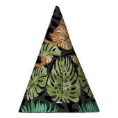 タイガー葉の：水の色ジャングルシームレス。 パーティーハット (右)