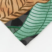 タイガー葉の：水の色ジャングルシームレス。 フリースブランケット (角)