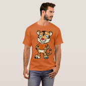 タイガー衣服オレンジシャツユニティおもしろいー Tシャツ (正面フル)