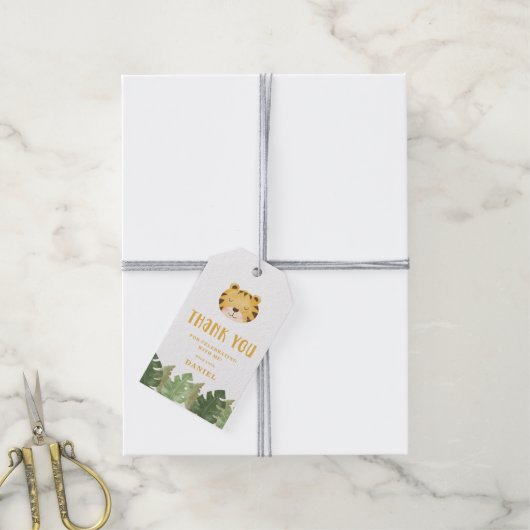 タイガー誕生日サンキューギフトラベル ギフトタグ (より糸付き)