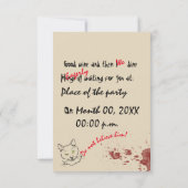 タイガー誕生日パーティーのカスタマイズ 招待状 (裏面)