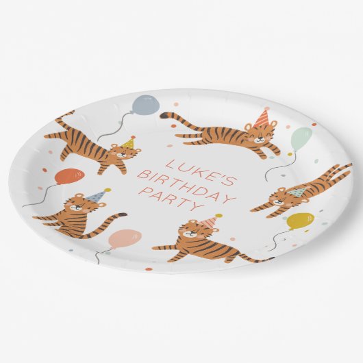 タイガー誕生日 ペーパープレート (アングル)
