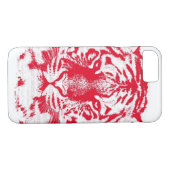 タイガー赤と白顔クローズアップ Case-Mate iPhoneケース (裏面(横))