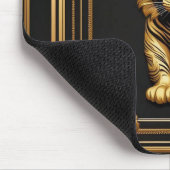 タイガー金ゴールドと黒い装飾枠 マウスパッド (コーナー)