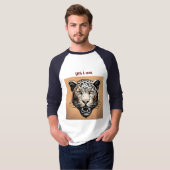 タイガー陛下:ローア男性へリングスタイルのTシャツ Tシャツ (正面フル)