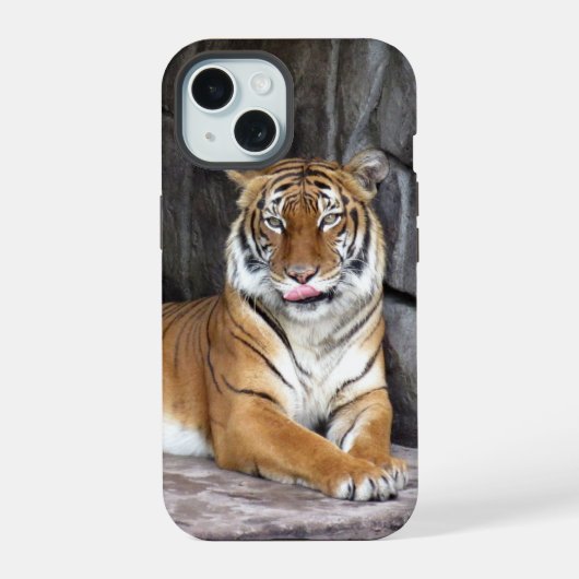 タイガー電話ケース iPhone 15ケース (裏面)