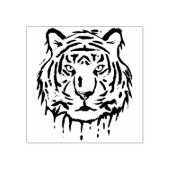タイガー顔の切手 ラバースタンプ (インプリント)