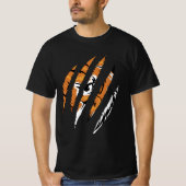 タイガー顔の虎の傷 Tシャツ (正面)