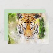 タイガー顔はがき ポストカード (正面/裏面)