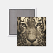 タイガー顔インセピアトーン マグネット (正面/裏面)