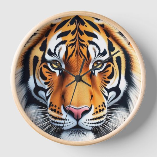 タイガー顔クレコック 壁時計 (正面)