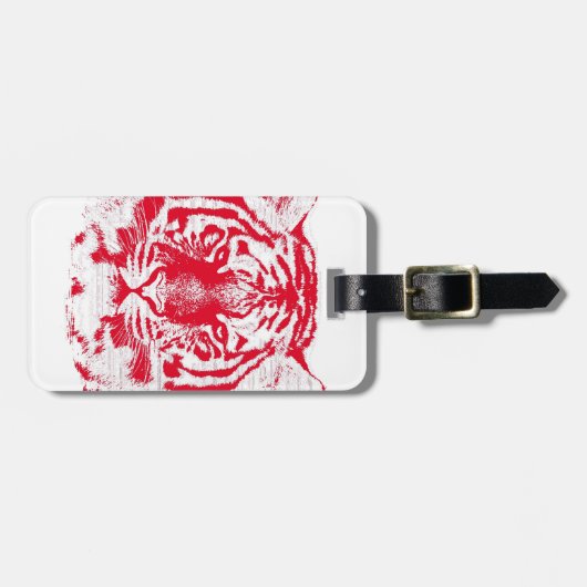 タイガー顔クローズアップ4 ラゲッジタグ (正面横)