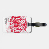 タイガー顔クローズアップ4 ラゲッジタグ (裏面横)