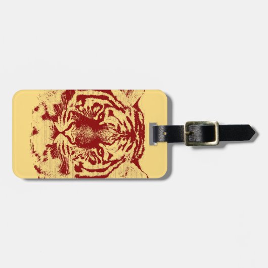 タイガー顔クローズアップ5 ラゲッジタグ (正面横)