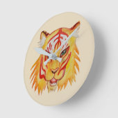 タイガー顔スケッチラウンド（中）壁時計 ラウンド壁時計 (傾斜)