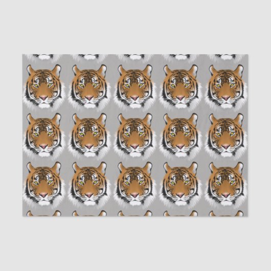 タイガー顔ティッシュペーパー 薄葉紙 (正面)
