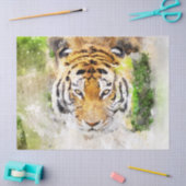 タイガー顔ティッシュペーパー 薄葉紙 (クラフト)