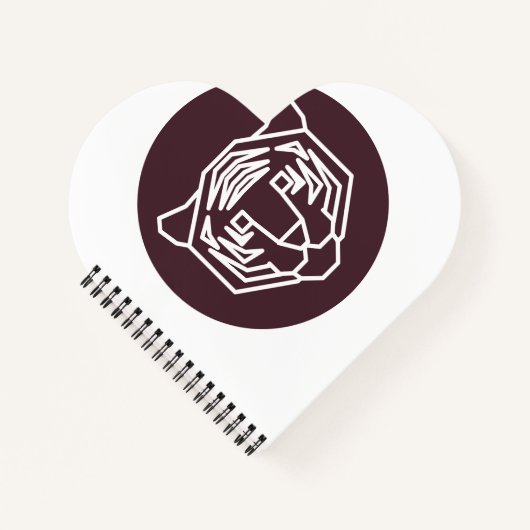 タイガー顔バッジ ノートブック (正面)